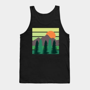 MOUNTAIN LANDSCAPE ILLUSTRATION Tank Top